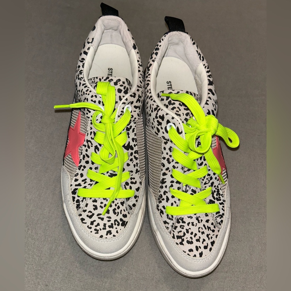 Steve Madden Women's Goody Sneakers Multicolored  Size 8M W/ Leather